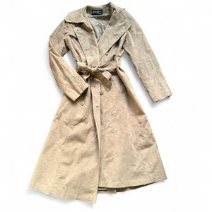 Wilsons Leather Classic Beige Trench Coat